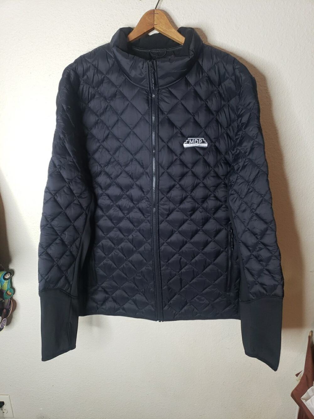 Trimark Jacket Mens Size 4XL Black Quilted Full Zip Hybrid Insulated